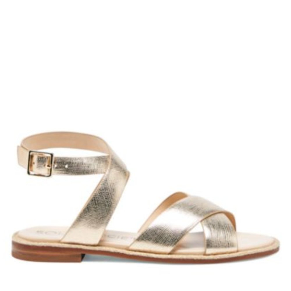 Gold Ankle Strap Sandal